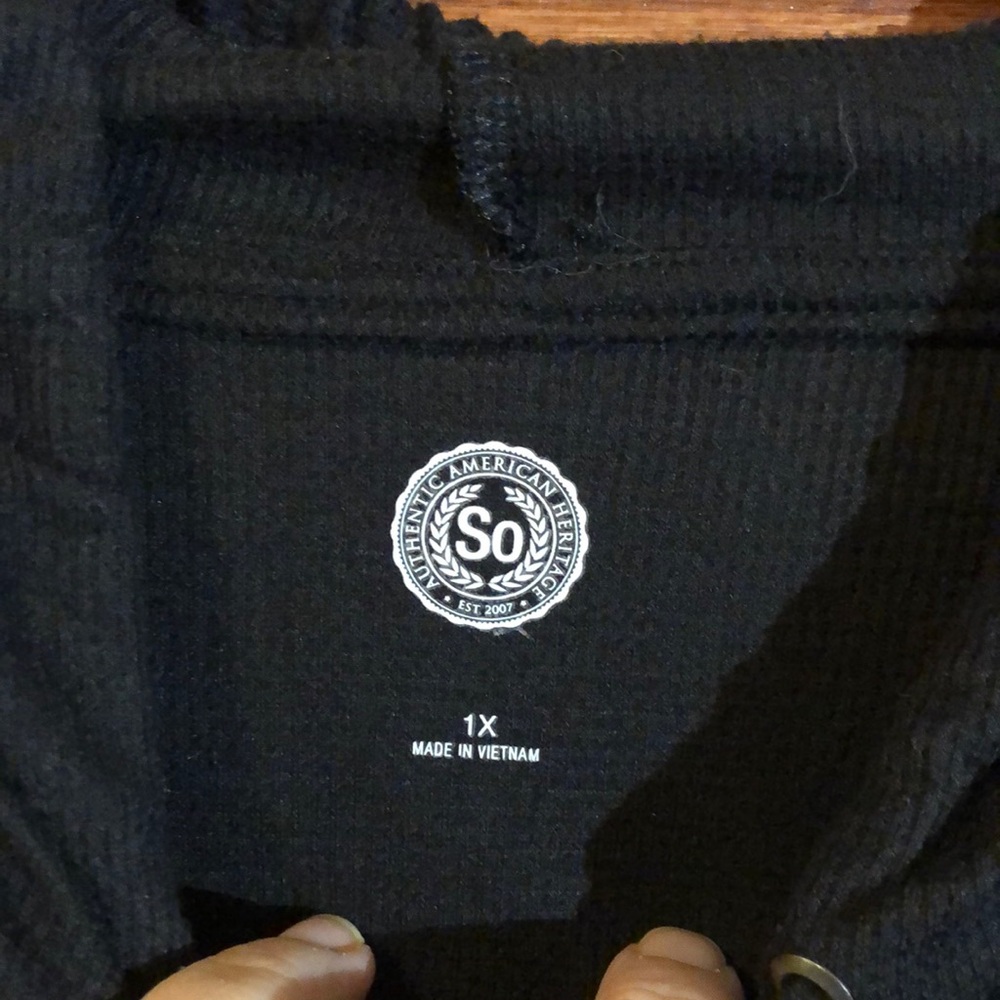 SO Black Hoodie with White Stripes - Picture 2 of 10